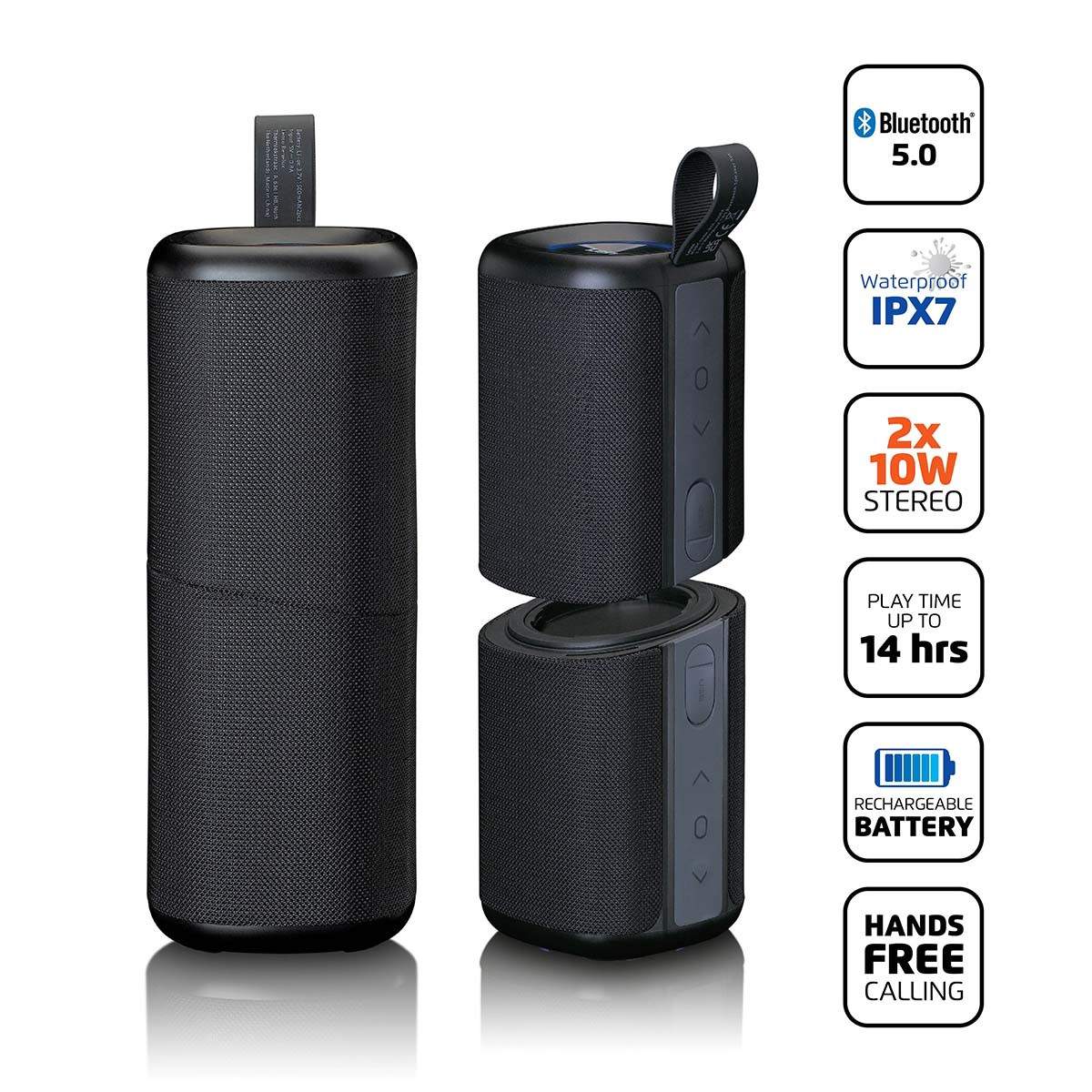 2-in-1 Bluetooth-kaiuttimet, TWS, 10 W x 2