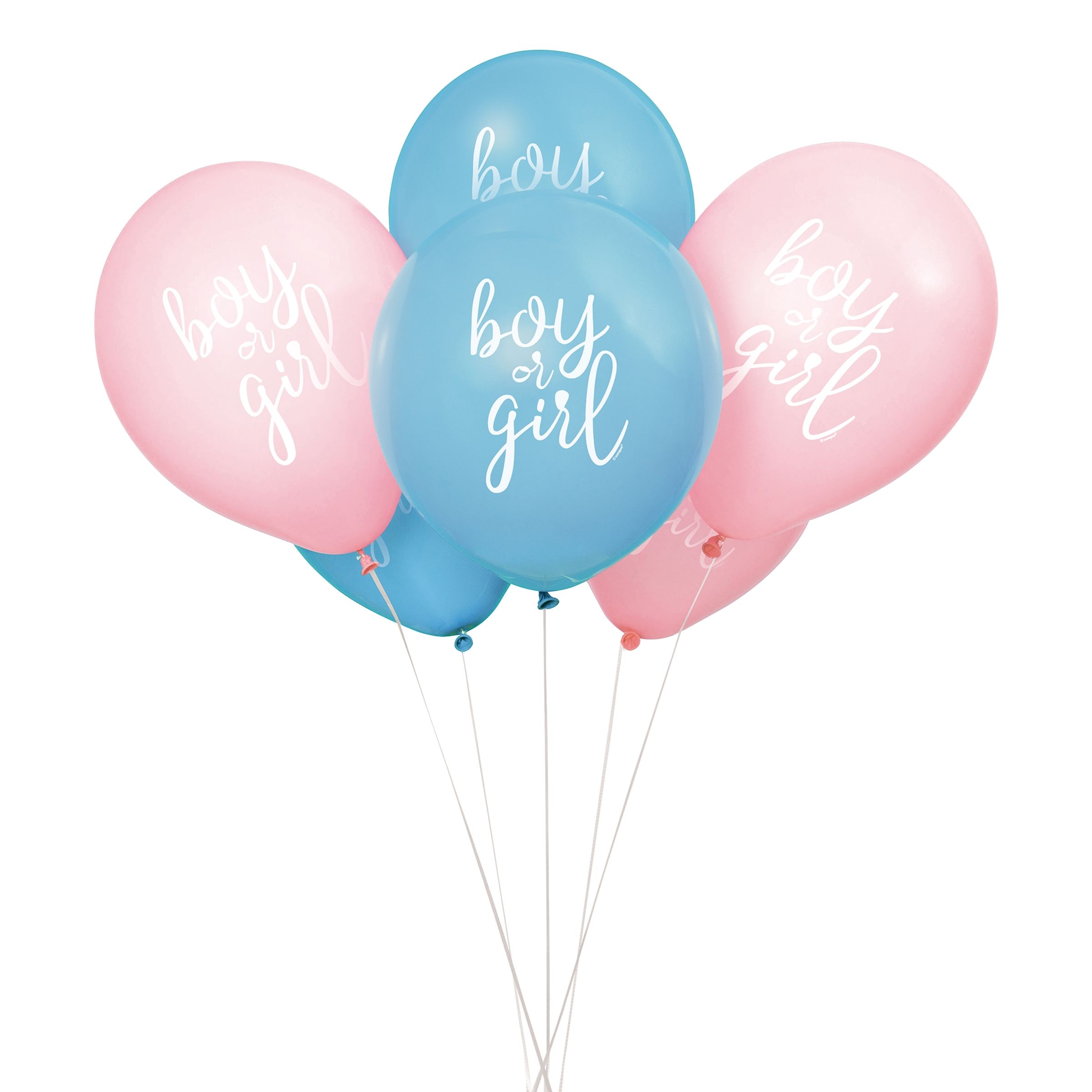 Ilmapallot Gender Reveal Boy or Girl - 8-pakkaus